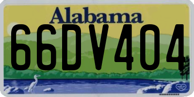 AL license plate 66DV404