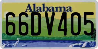 AL license plate 66DV405