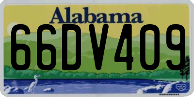AL license plate 66DV409