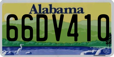 AL license plate 66DV410