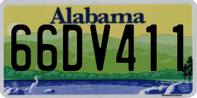 AL license plate 66DV411