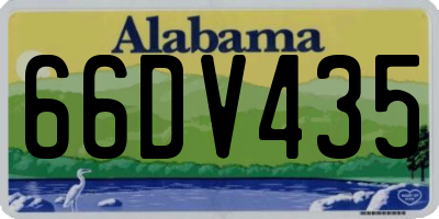 AL license plate 66DV435