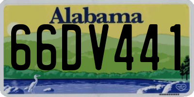 AL license plate 66DV441