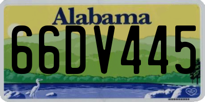 AL license plate 66DV445