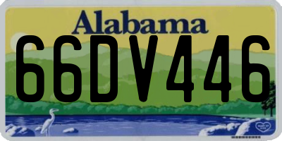 AL license plate 66DV446