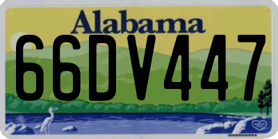 AL license plate 66DV447