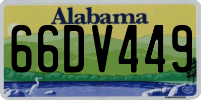 AL license plate 66DV449