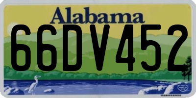 AL license plate 66DV452