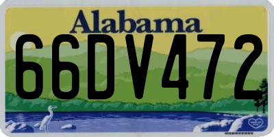 AL license plate 66DV472