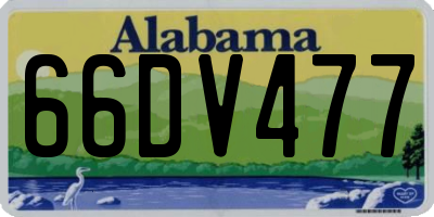 AL license plate 66DV477