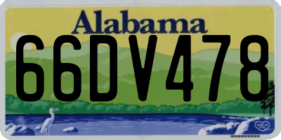 AL license plate 66DV478
