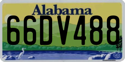 AL license plate 66DV488