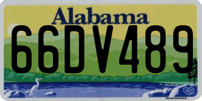 AL license plate 66DV489