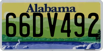 AL license plate 66DV492