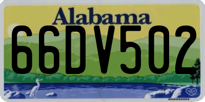 AL license plate 66DV502