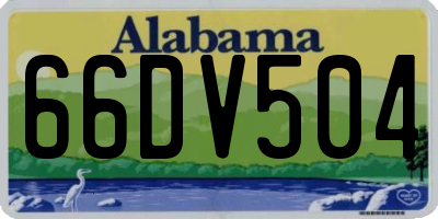 AL license plate 66DV504