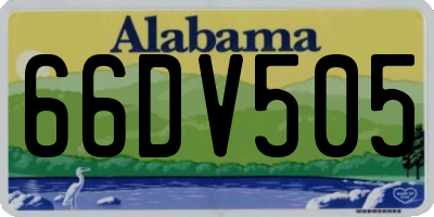 AL license plate 66DV505