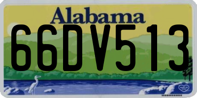 AL license plate 66DV513