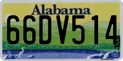 AL license plate 66DV514