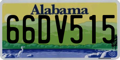AL license plate 66DV515