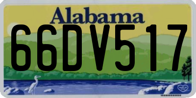 AL license plate 66DV517