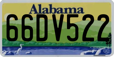 AL license plate 66DV522