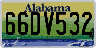 AL license plate 66DV532