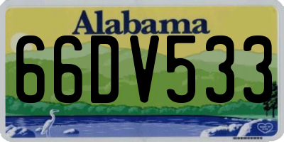 AL license plate 66DV533