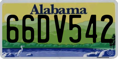 AL license plate 66DV542