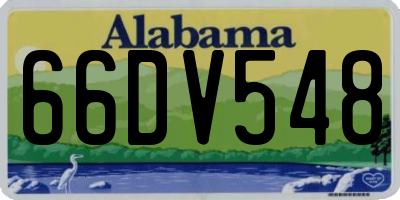 AL license plate 66DV548