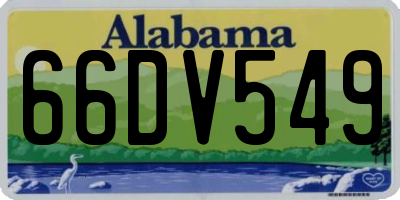 AL license plate 66DV549