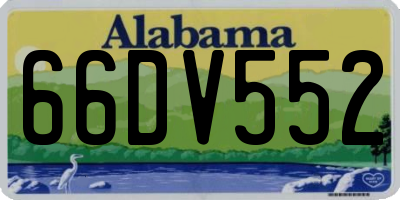 AL license plate 66DV552