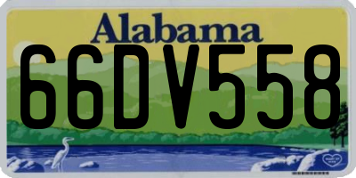 AL license plate 66DV558