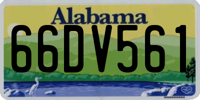 AL license plate 66DV561
