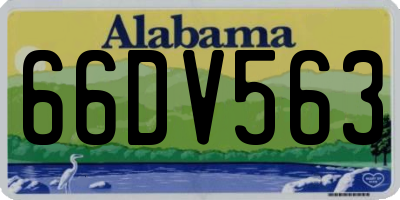 AL license plate 66DV563