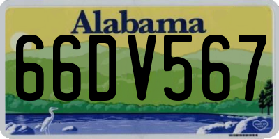 AL license plate 66DV567