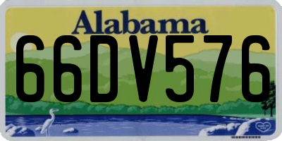 AL license plate 66DV576