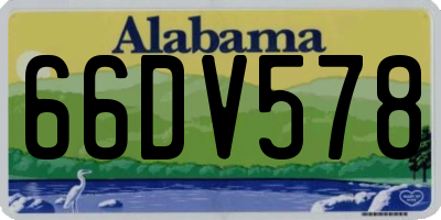 AL license plate 66DV578