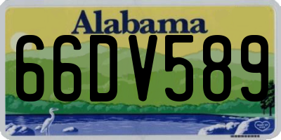 AL license plate 66DV589