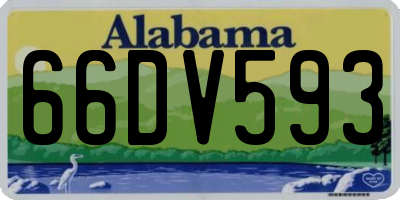 AL license plate 66DV593