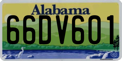 AL license plate 66DV601
