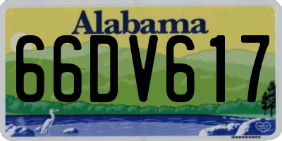 AL license plate 66DV617