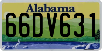 AL license plate 66DV631