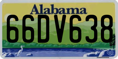 AL license plate 66DV638