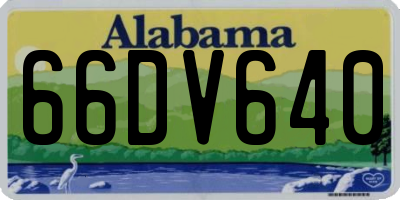 AL license plate 66DV640