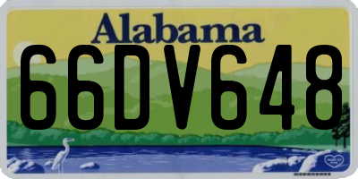 AL license plate 66DV648
