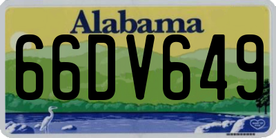AL license plate 66DV649