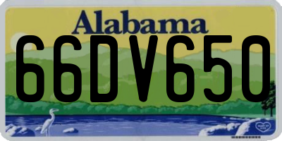 AL license plate 66DV650