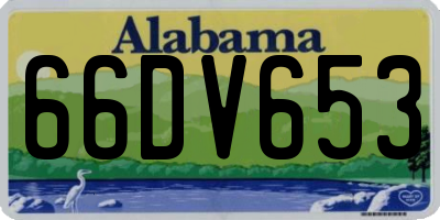 AL license plate 66DV653