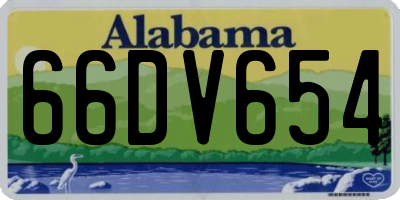 AL license plate 66DV654